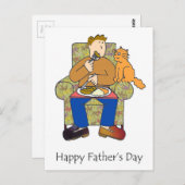 Glücklicher Tag des Vaters für Katze Lover Postkarte (Vorne/Hinten)
