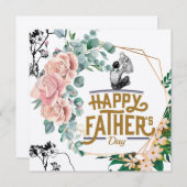 Glücklicher Tag des Vaters für meinen Vater Dankeskarte (Vorne/Hinten)