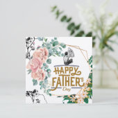 Glücklicher Tag des Vaters für meinen Vater Dankeskarte (Stehend Vorderseite)