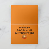 Glücklicher Tag des Vaters mit Basket Ball Karte (Innenseite)