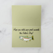 Glücklicher Tag des Vaters: Regenbogenforelle Karte (Innenseite)