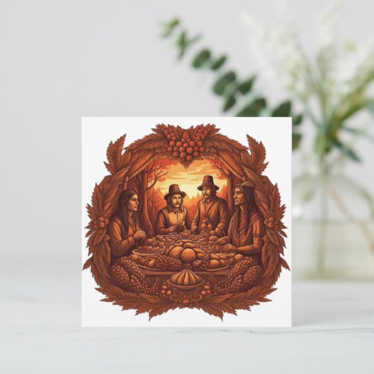 GLÜCKLICHER TAG FEIERTAGSKARTE (Stehend Vorderseite)