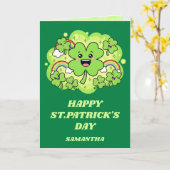 Glücklicher Tag Freuden St. Patrick’s Tag Karte (Gelbe Blume)