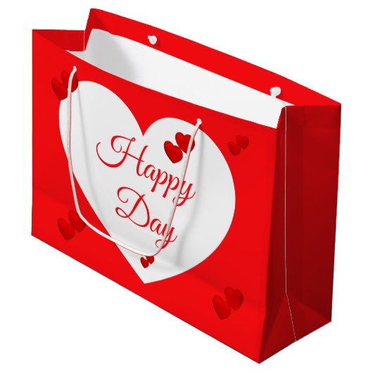 Glücklicher Tag Geschenktasche Große Geschenktüte (Vorderseite Schrägansicht)