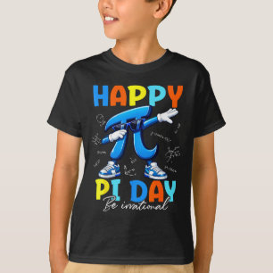 Glücklicher Tag lustiges Dabbing-Symbol Mathe-Lehr T-Shirt