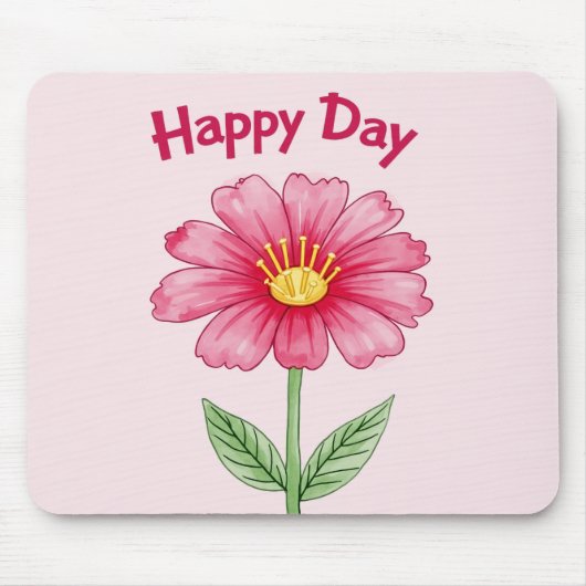 glücklicher Tag Mousepad (Vorne)