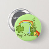 Glücklicher Tag St. Patricks Button (Vorne & Hinten)