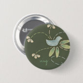 glücklicher Tagesvogel, singen Button (Vorne & Hinten)