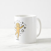 Glücklicher Tanz Kaffeetasse (VorderseiteRechts)