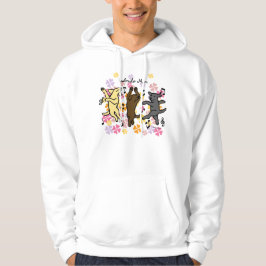 Glücklicher tanzender Labrador-Trio-Cartoon mit Hoodie