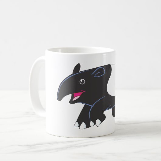 Glücklicher Tapir Kaffeetasse (Vorderseite Links)