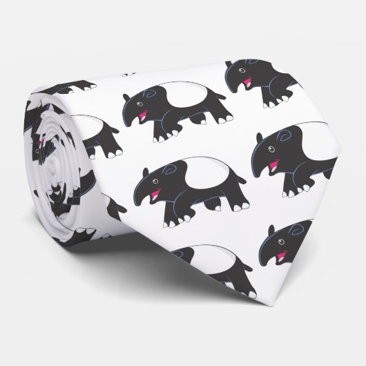 Glücklicher Tapir Krawatte (Gerollt)
