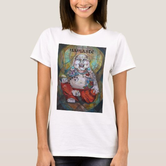 Glücklicher tätowierter Buddha T-Shirt (Vorderseite)