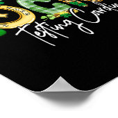 Glücklicher Testkoordinator St. Patricks Day Famil Poster (Ecke)