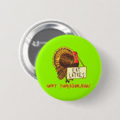 Glücklicher Thanksganukkah ESSEN LATKES Button (Vorne & Hinten)