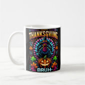 glücklicher Thanksgiving bruh Kaffeetasse (Links)