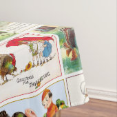 Glücklicher Thanksgiving Medley Vintage Postkarte Tischdecke (Beispiel)