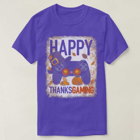 Glücklicher Thanksgiving Video Game Controller Pil T-Shirt (Design vorne)