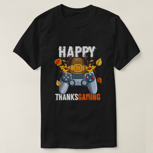 Glücklicher Thanksgiving Video Game Controller Pil T-Shirt (Design vorne)