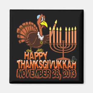 Glücklicher Thanksgivukkah Thankgiving Chanukka Magnet