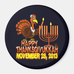 Glücklicher Thanksgivukkah Thankgiving Chanukka Magnet