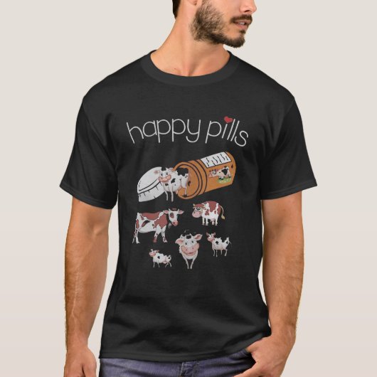 Glücklicher Tier Bill Kuh T-Shirt (Vorderseite)