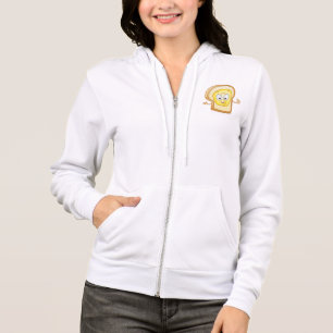 Glücklicher Toast Kawaii gebutterte Brotscheibe Hoodie