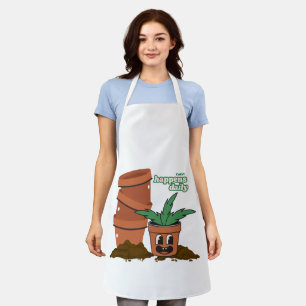 Glücklicher Topf & Boden Garten Humor Dreck passie Schürze