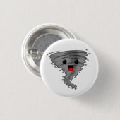 Glücklicher Tornado Button (Vorne & Hinten)