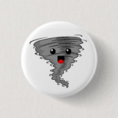 Glücklicher Tornado Button (Vorderseite)