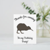 Glücklicher tropischer Kiwi-Vogel Dankeskarte (Stehend Vorderseite)