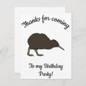 Glücklicher tropischer Kiwi-Vogel Dankeskarte (Vorne/Hinten)