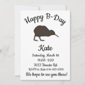 Glücklicher tropischer Kiwi-Vogel Einladung (Vorderseite)