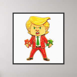 Glücklicher Trump Lustiger Trump Investiert Trump Leinwanddruck
