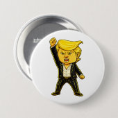 Glücklicher Trump Pin Meme Kampf Kampf Wütender Tr Button (Vorne & Hinten)