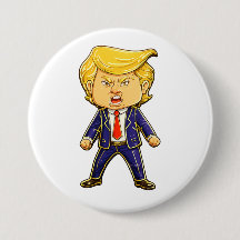 Glücklicher Trump Pin Meme Wütender Trump Pop Art