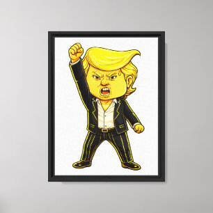Glücklicher Trump Revers Memes Kampf Kampf Wütende Leinwanddruck