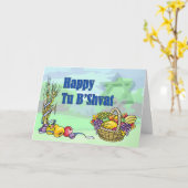 Glücklicher Tu B'Shvat Karte (Gelbe Blume)