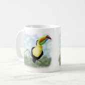 Glücklicher Tukan Cartoon Kaffeetasse (Vorderseite Links)