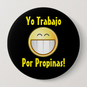 Glücklicher umkippenknopf (spanisch) button