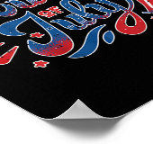 Glücklicher Unabhängigkeitstag 4. Juli Kinder Klei Poster (Ecke)