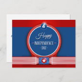 Glücklicher Unabhängigkeitstag, helle Farben Postkarte (Vorne/Hinten)