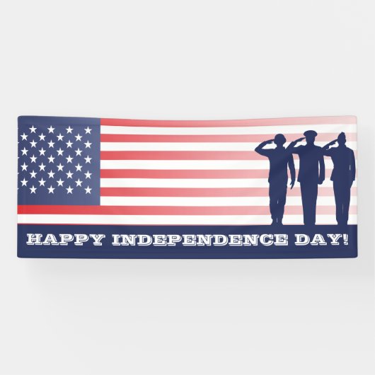 Glücklicher Unabhängigkeitstag miliatary Banner (Horizontal)