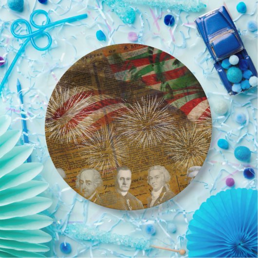 Glücklicher Unabhängigkeitstag! Pappteller (Party)