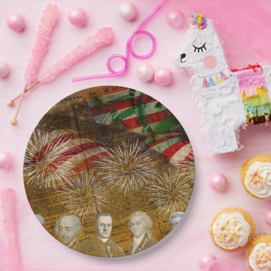 Glücklicher Unabhängigkeitstag! Pappteller (Party)