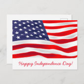Glücklicher Unabhängigkeitstag! Postkarte (Vorne/Hinten)
