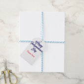 glücklicher Unabhängigkeitstag rot blau Name ameri Geschenkanhänger (Mit Garn)