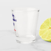 glücklicher Unabhängigkeitstag rot blau Name ameri Schnapsglas (Rechts)