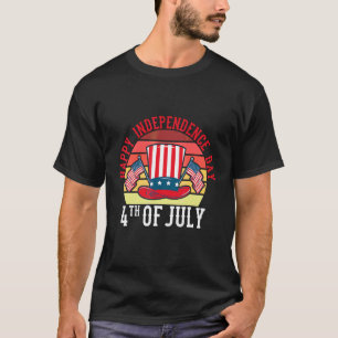Glücklicher Unabhängigkeitstag Sonnenuntergang 4.  T-Shirt