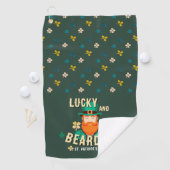 Glücklicher und bärtiger St. Patrick’s Day Leprech Golfhandtuch (Insitu)